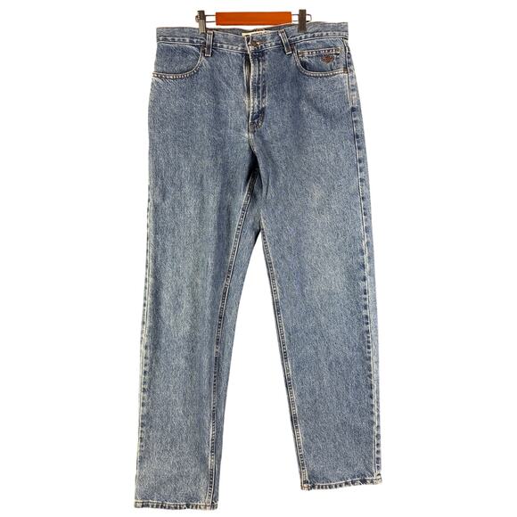 Harley Davidson Relaxed Straight Fit Denim Jeans Pants Blue Mens 34x34 Motorcycl - Picture 1 of 12